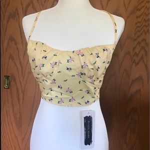 Yellow Floral Crop Top